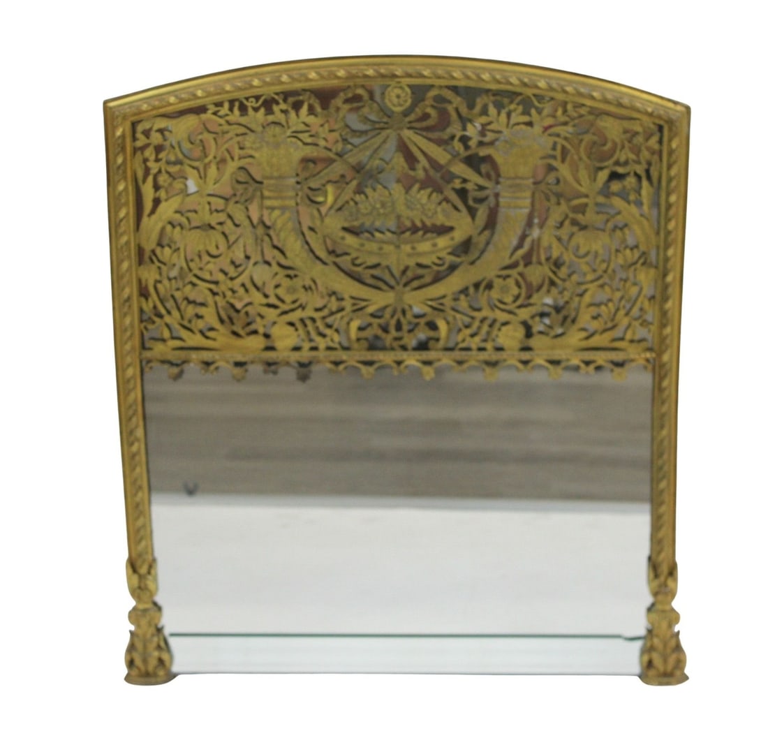 Fine Ornate Bronze Mirror After Oscar Bach.: A great quality Art Deco bronze mirror. Apparently unsigned. From the estate of a 50+ year antique dealer specializing in decorative arts with an emphasis on Opaline glass boxes. - Dimensions: 33" x 2