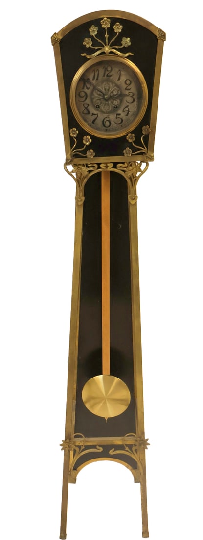 Art Noveau Brass Mounted Tallcase Clock. (1 of 13)