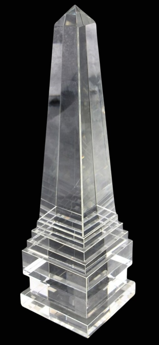 Large Midcentury Glass Obelisk. (1 of 8)