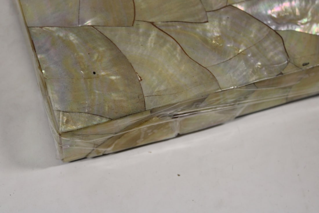 Midcentury Abalone Shell Console Table. - 6