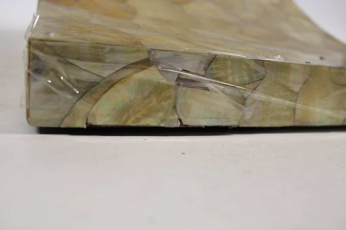 Midcentury Abalone Shell Console Table. - 7