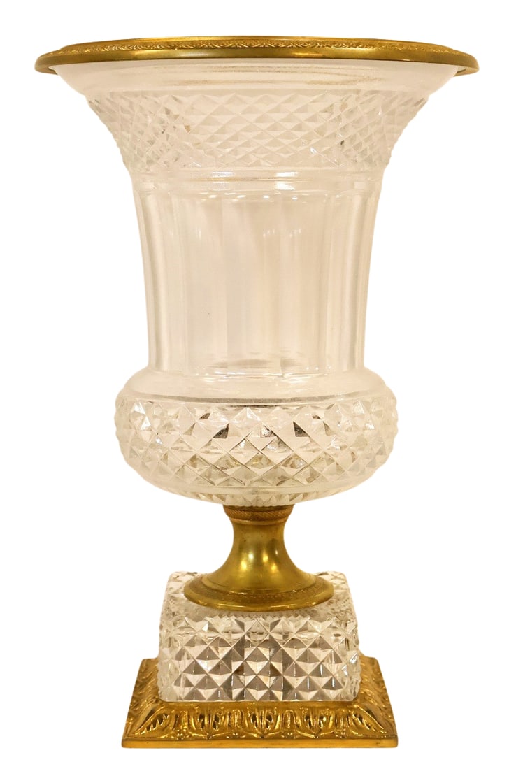 Pr of Baccarat Quality Fine Cut Glass Urns. (1 of 6)