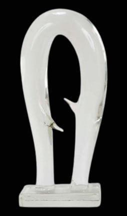 LUCIANO GASPARI Glass Block Sculpture.: Mid-Century glass block sculpture by Italian artist Luciano Gaspari. Circa 1960's. From the estate of a 50+ year antique dealer specializing in decorative arts with an emphasis on Opaline glass boxes.
