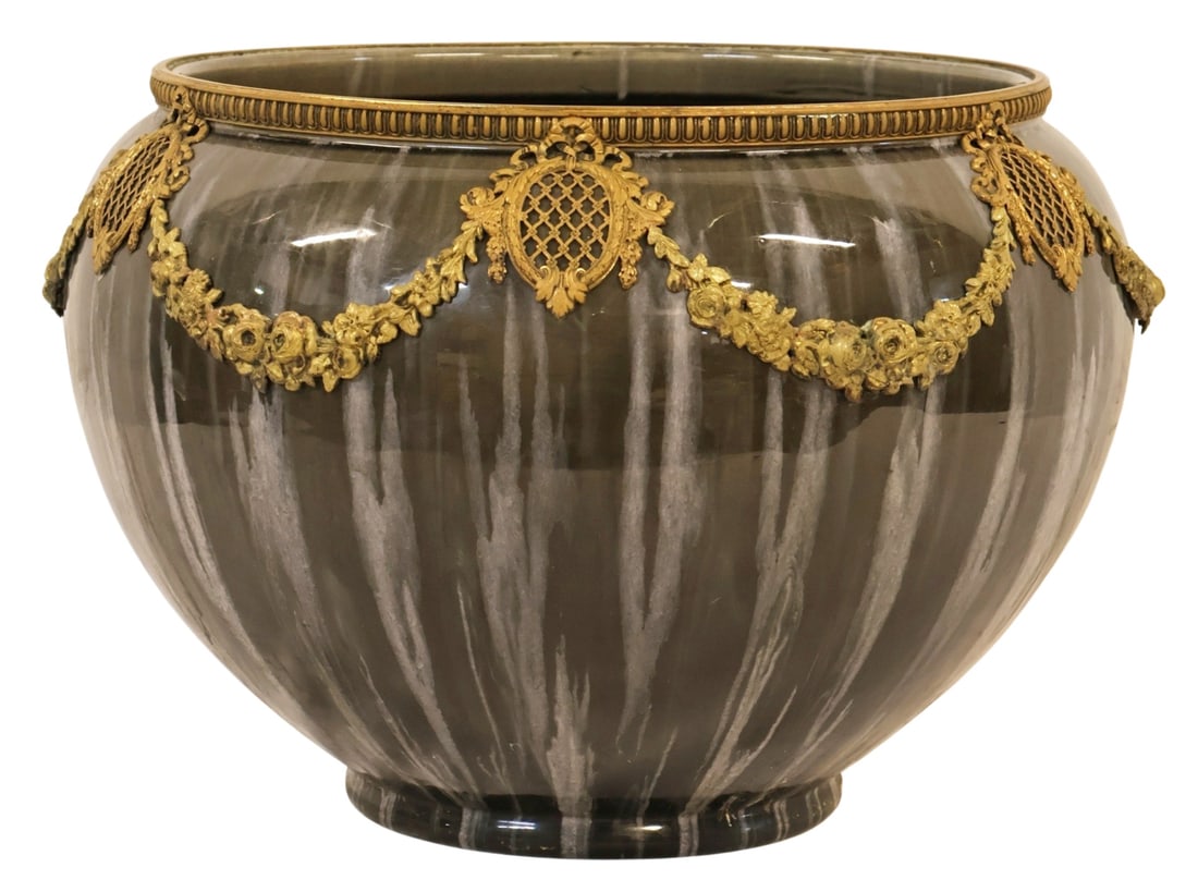 Antique Bronze Mounted Porcelain Bowl. (1 of 7)