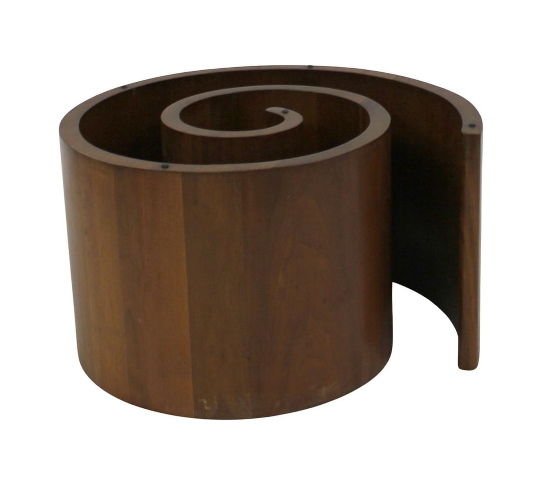 Midcentury Vladimir Kagan Snail Table Base.: Nice original base. From the estate of a 50+ year antique dealer specializing in decorative arts with an emphasis on Opaline glass boxes.
