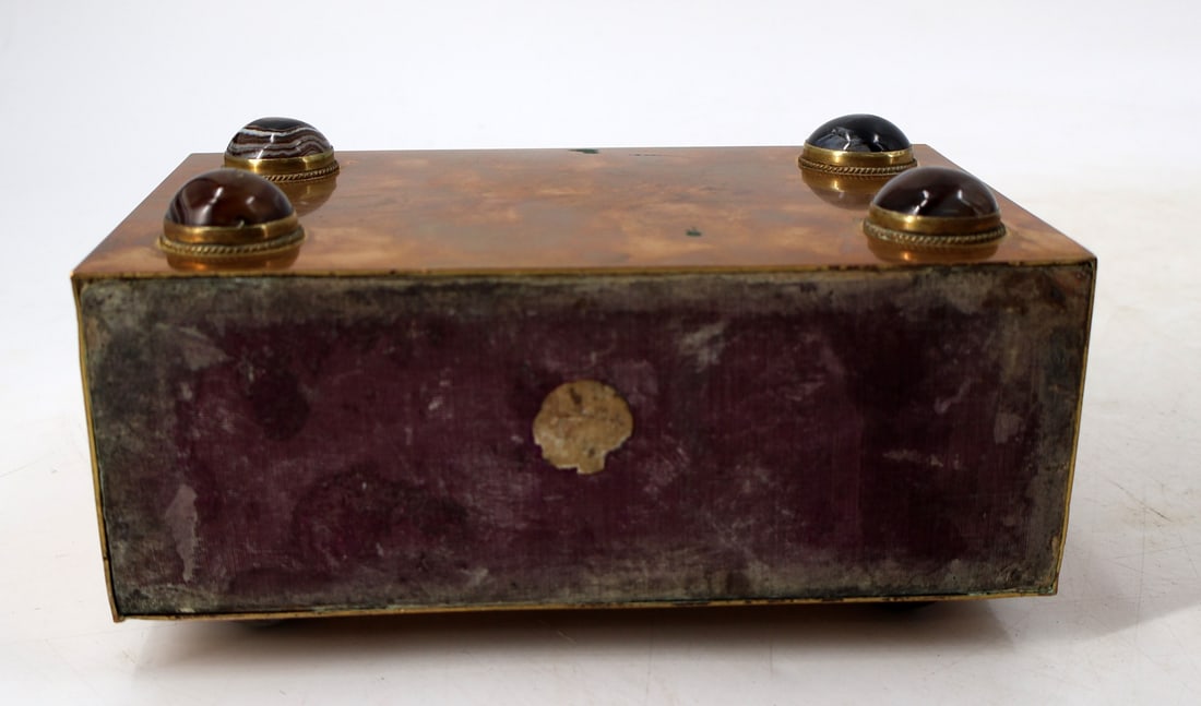 (2) Banded Agate and Brass Objects. - 6