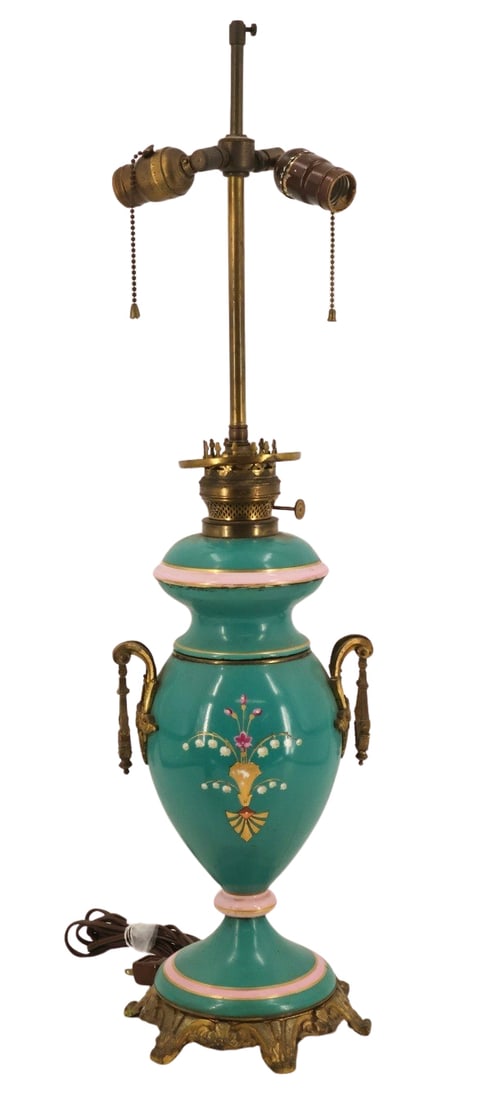 Sevres Style Bronze Mounted Porcelain Lamp. (1 of 13)