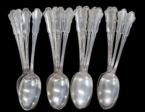 SILVER German .800 Silver Partial Flatware Service - 11