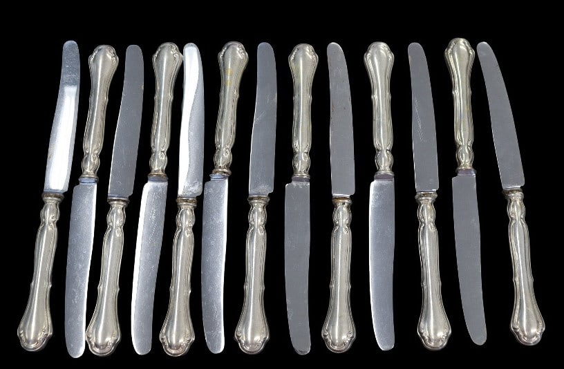 SILVER German .800 Silver Partial Flatware Service - 14