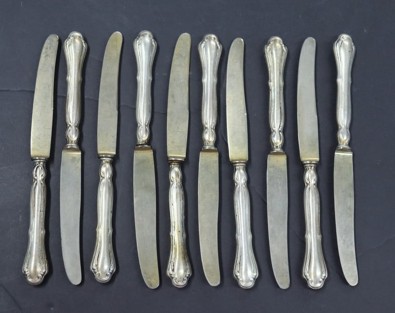 SILVER German .800 Silver Partial Flatware Service - 16