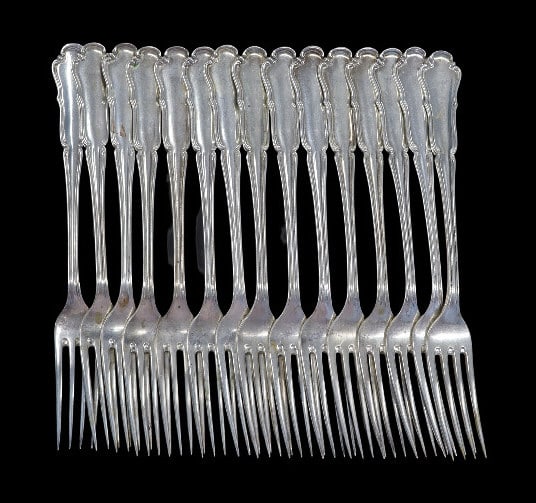 SILVER German .800 Silver Partial Flatware Service - 9