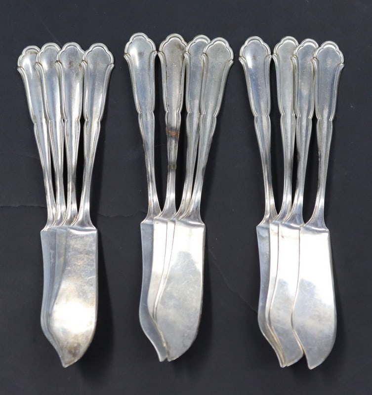 SILVER German .800 Silver Partial Flatware Service - 2