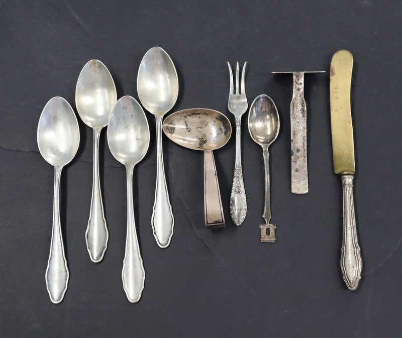 SILVER German .800 Silver Partial Flatware Service - 6