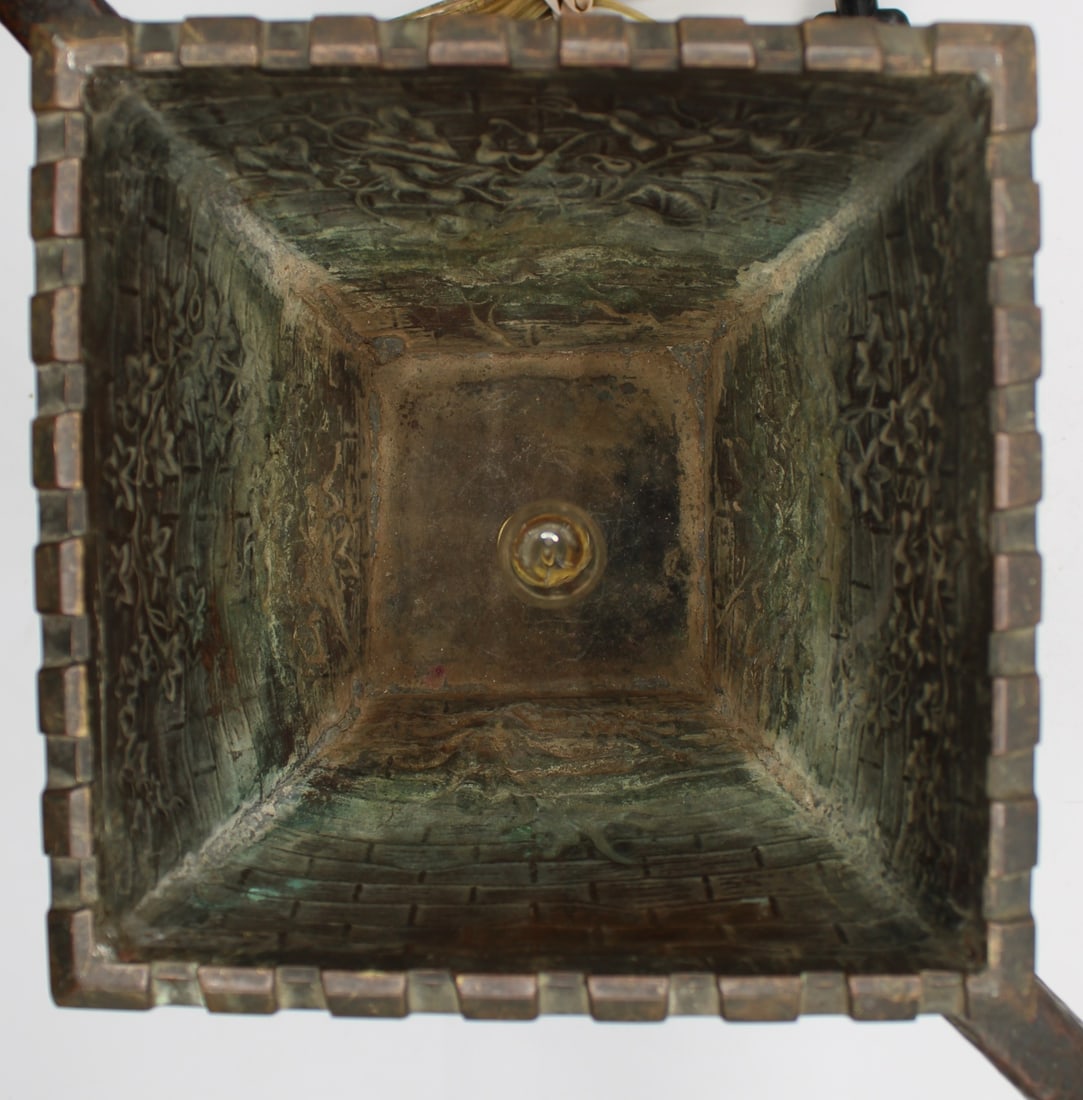 Copper Square Edge Form Lamp. - 11