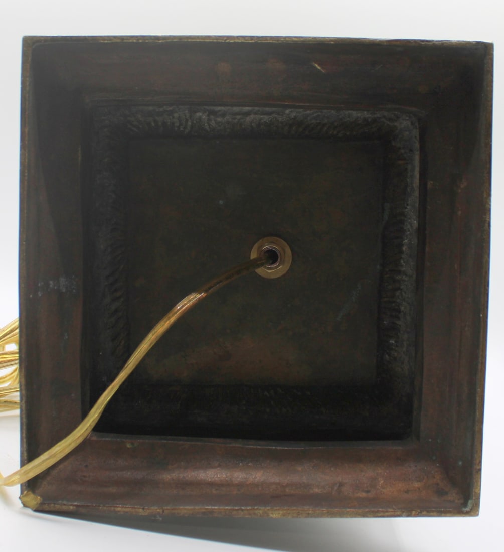 Copper Square Edge Form Lamp. - 12