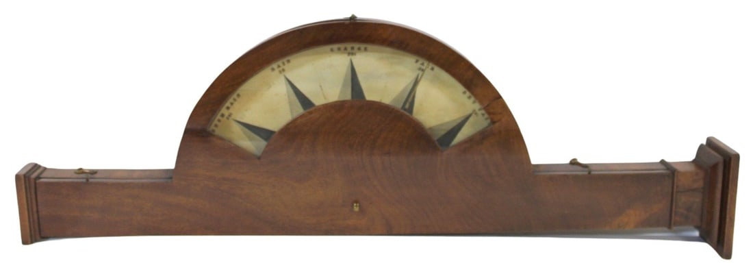 JOHN H LITTLE Signed Antique Barometer.: A rare form, signed on the face. From a Purchase, NY estate. - Dimensions: 36"x11"