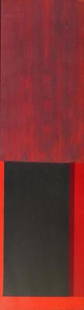 HOYLAND, John. Untitled Abstract Oil on Canvas.: Inscribed 'HOYLAND 5.11.67' twice verso. Waddington Galleries, London label verso. John Hoyland, British, 1934 - 2011. From a Manhattan NYC apartment. Dimensions: 84" high x 24" wide. Condition: