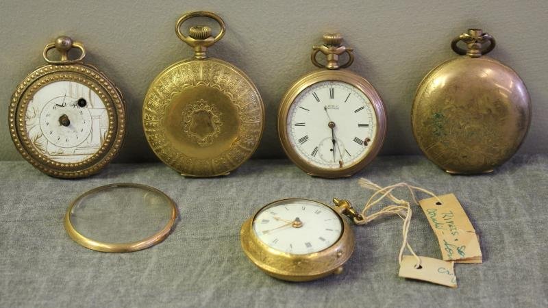 WATCHES. Miscellaneous Group of Watches.: Total of 5 watches. Includes Seth Thomas, and Waltham. From a Manhattan, NY estate. Condition: As found condition with losses. All mechanical items sold as is.