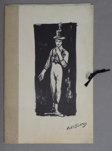 BLATAS, Arbit. "Quelques Attitudes de Marcel: Marceau." Portfolio of Lithographs. Number 12 of the 1960 edition of 250. Includes a signed justification page and only 7 of the 11 lithographs. Each lithograph is signed and numbered in an edition of