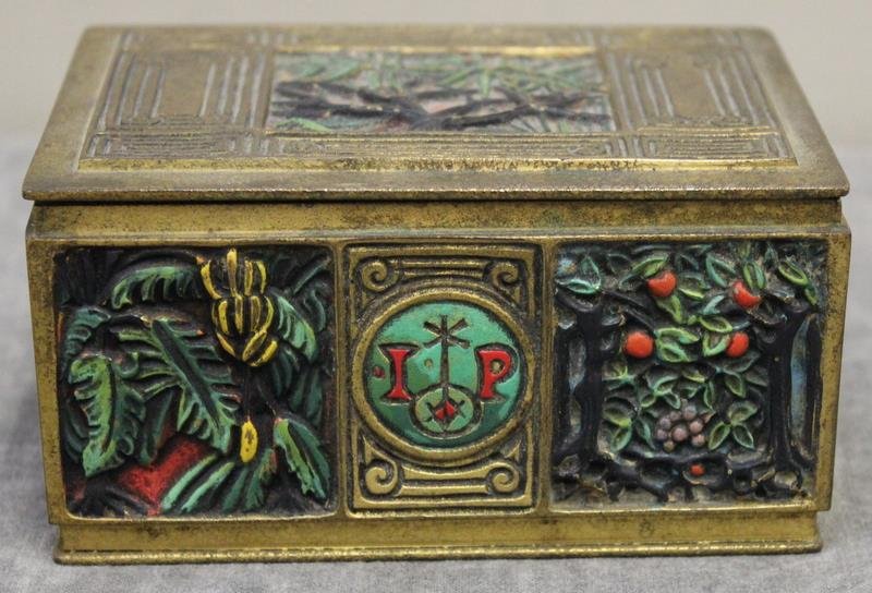 Tiffany Studios Enameled Box.: From an East 57th St. NYC collector. Dimensions: 4.5" w x 3.375" d x 2.25" h.