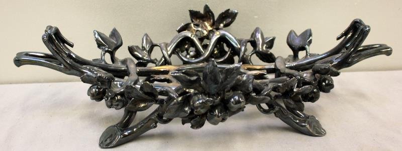 Silverplate. Heavy Christofle Signed Stand.: Missing insert 18.5" l x 9" w x 5"h. From a Connecticut estate. Condition: good.