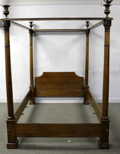 Antique Walnut 4 Poster Canopy Bed.: From a Connecticut estate. Dimensions: 63" w x 92" d x 85.5" h. Condition: good.