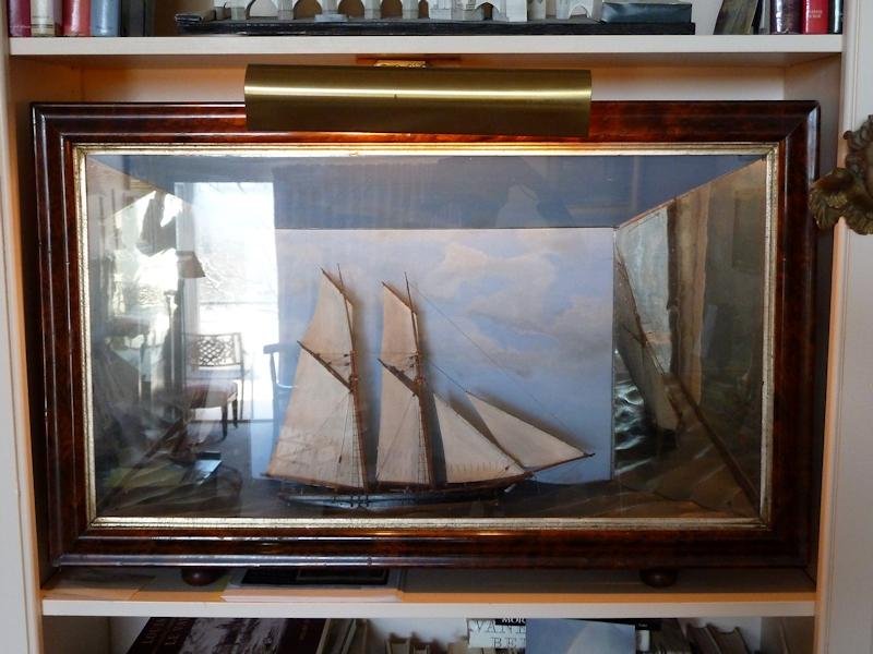 Antique Ship Diorama.: From a Southport, CT estate.