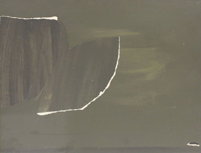 Adja Yunkers #66 "Collage #50".: Acrylic collage on board. Signed and dated 1972. From the collection of Adja Yunkers. Dimensions: 40" high x 30" wide.