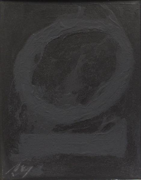 Adja Yunkers #52 "Pueblo XX".: Acrylic collage. Signed lower left, signed, titled and dated 1977 verso. From the collection of Adja Yunkers. Dimensions: 30" high x 24" wide. Condition: Good, dislodged from frame.