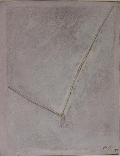 Adja Yunkers #50 "Egypt II".: Acrylic collage. Signed and dated 1975 lower right, signed, titled and dated verso. From the collection of Adja Yunkers. Dimensions: 30" high x 24" wide. Condition: Light soiling.