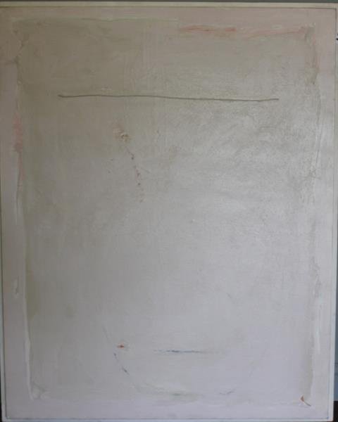 Adja Yunkers #77 "Part of Things".: Acrylic on canvas. Signed, titled and dated 1975 verso. From the collection of Adja Yunkers. Dimensions: 50" high x 39.5" wide. Condition: As found in a storage unit, some with light soiling and finge