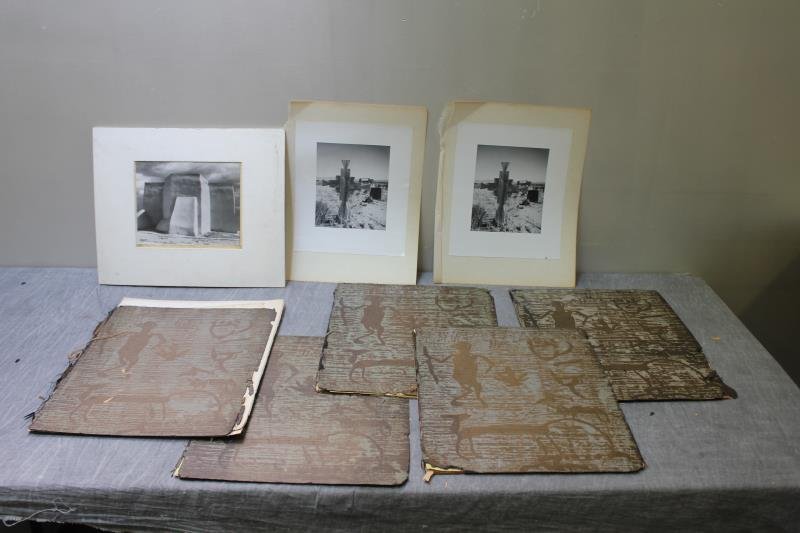 Adja Yunkers #160. Lot of Miscellaneous.: Includes several portfolios or books titled" Prints in the Desert" a collaboration of artists that include woodcuts by Adja Yunkers. Please note in this lot is Volume 1/ Number 1 1950. They are all in