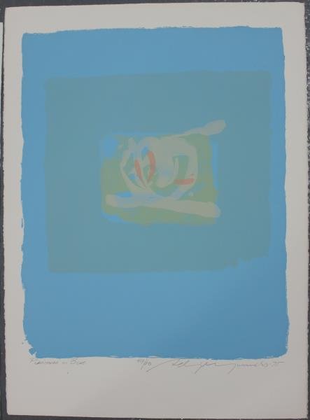 Ajda Yunkers. Lot of 4 Abstract Lithographs. (P97): Editions AP to 60. From the collection of Adja Yunkers. Dimensions: Range from 13" x 19" to 18" x 24." Condition: Various, loose, unframed. As found in a storage. Generally good condition with light h