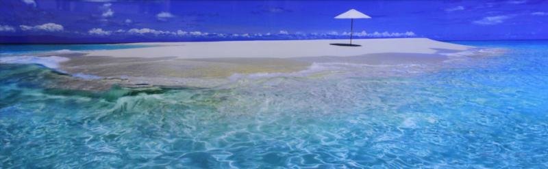 LIK, Peter. Limited Edition Photograph "Imagine".: Upolu Cay, Queensland. Signed and numbered 503/950, authenticated verso and with accompanying COA. Peter Lik (Australian, 1959). From a White Plains, NY home. Dimensions: Sight - 18.75" high x 58.25"
