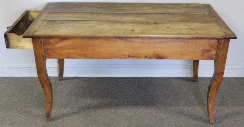 French 18th C Provincial Dough Table.: From a Westport, CT estate. Dimensions: 29.5" w x 54.5" d x 29" h. Condition: Good.