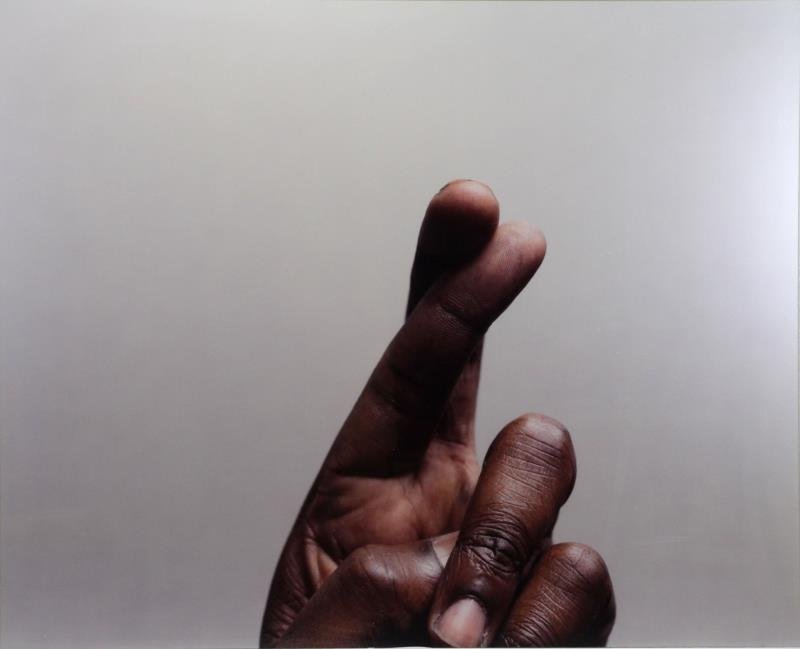 NEWKIRK, Kori. Chromogenic Print "Void of Silence,: Void of Silence, Father/Brother/Son", 2001. Kori Newkirk (African American, b. 1970). Mounted on acrylic. Unsigned. From a Riverdale, NY location. Dimensions: 39.75" high x 49.75" wide. Condition: Goo