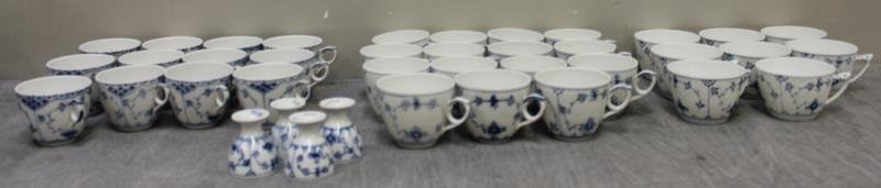 Lot Of Royal Copenhagen & Bing & Grundahl Cups.: & 4 Egg Cups. Royal Copenhagen cups 12 x 3" W and 12 x 3.25" W, B & G 8 x 3.5"W. From a Central Park South NYC estate. Condition: good
