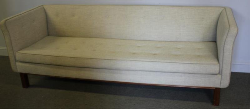 Midcentury Dunbar Sofa.: Unmarked. From a Manhattan, NY estate. Dimensions: 87" w x 31" d x 30" h. Condition: Good.