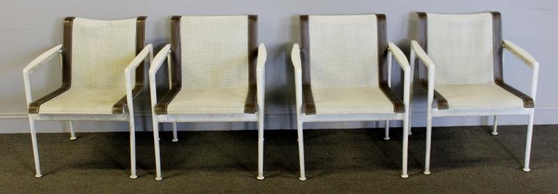 Midcentury Set of 4 Richard Schultz / Knoll Chairs: Signature labels. From a Scarsdale, NY estate. Dimensions: 23" w x 25" d x 29" h. Condition: Good.