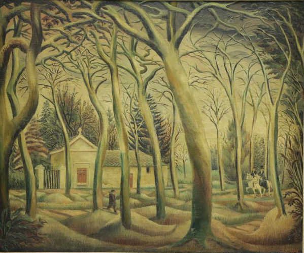 LASCAUX, Elie. Oil on Canvas. "Le Petite Eglise (1 of 7)