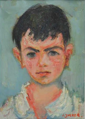 ZUCKER, Jacques. Oil on Canvas. Portrait of a Boy. (1 of 5)