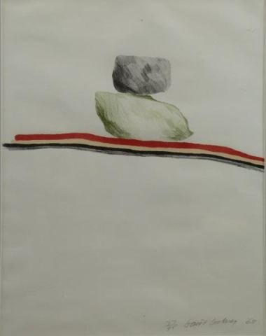 HOCKNEY, David. Lithograph "Rocks Nevada" 1968. (1 of 4)