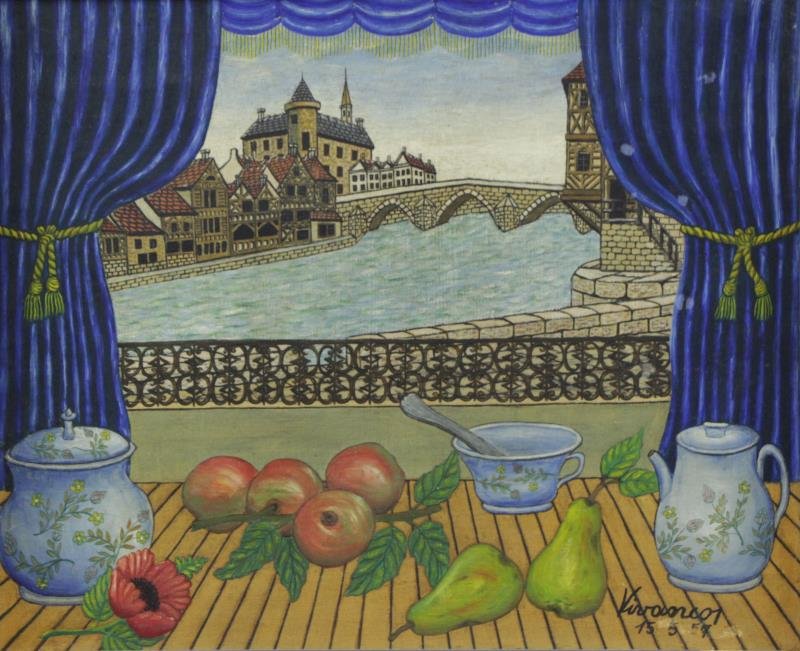 VIVANCOS, Miguel. Oil on Canvas. "Nature Morte Au (1 of 7)