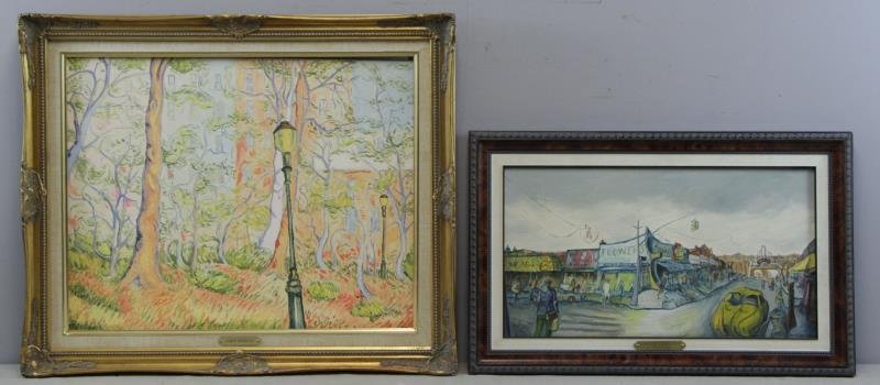 DONIKIAN, Simon. Two Oils on Canvas. New York (1 of 8)