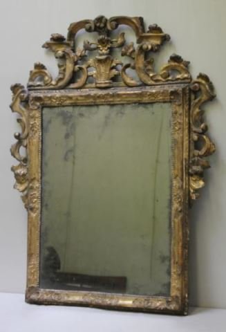 18th Century Continental Giltwood Mirror . (1 of 6)