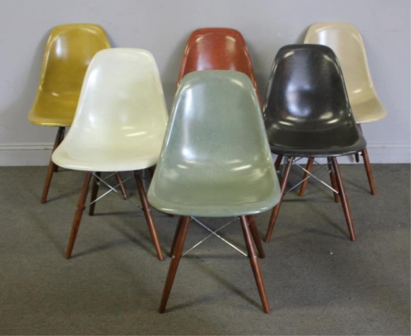 Set of 6 Eames DSW Style Side Chairs. (1 of 4)