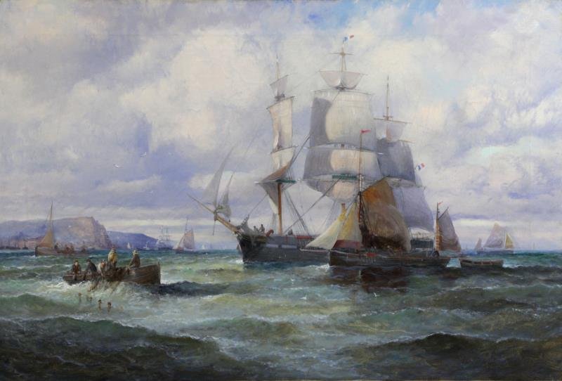 THORNLEY, William. Oil on Canvas. British Ships (1 of 7)