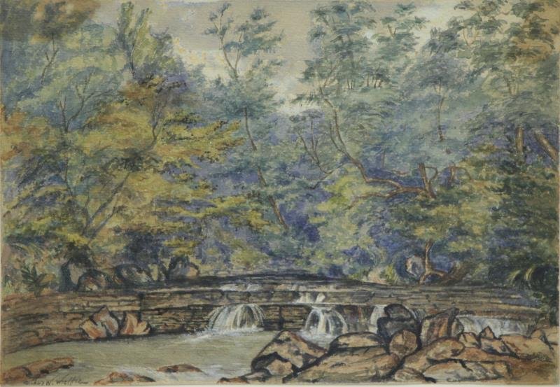 WOELFLE, Arthur. Watercolor. River Landscape. (1 of 7)
