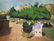 BOUCHE, Louis. Oil on Canvas/Board. Park Scene.
