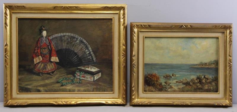 WEGER, Marie. Two Oils on Board. Still Life & (1 of 9)